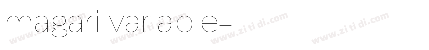 magari variable字体转换